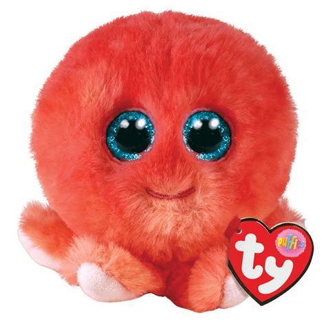 Buy Ty Puffies Sheldon The Coral Octopus 4 Inch Stuffed Puff Ball