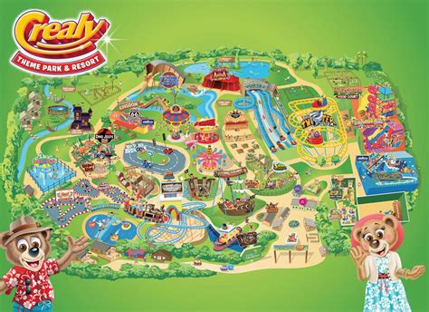 Map Of Crealy Theme Park And Resort Most Rides In Devon