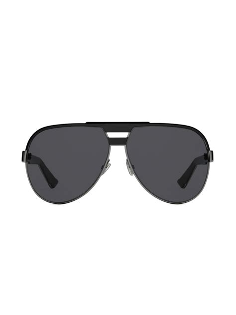 dior forerunner 61mm aviator sunglasses in black for men lyst