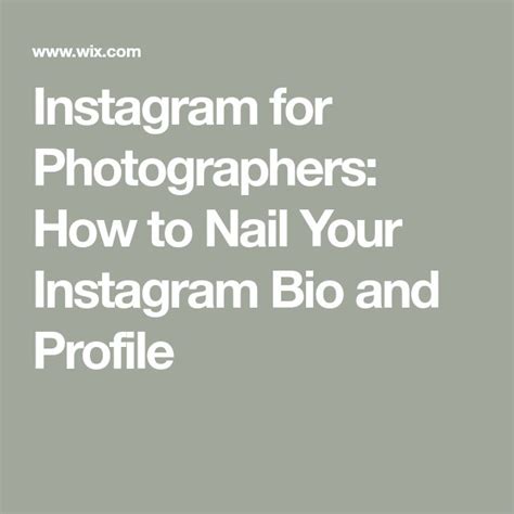 Instagram For Photographers How To Nail Your Instagram Bio And Profile