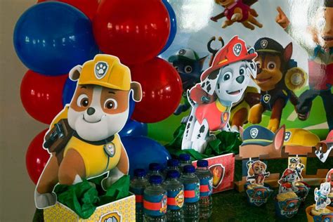 Diy Paw Patrol Party Decoration Centerpieces Free Printables Included