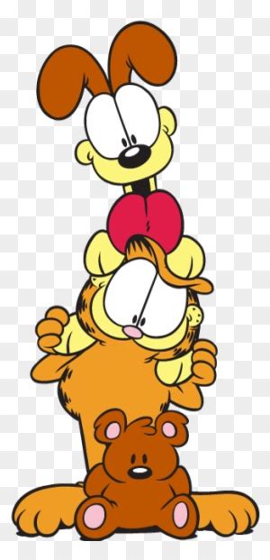 Odie Hugging Garfield Garfield Website Free Transparent Png Clipart