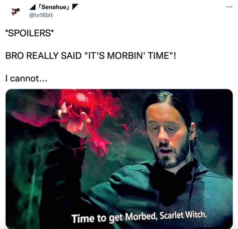 Its Morbin Time Morbius Memes Have Swept The Nation Funny
