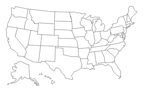 Free Usa Map With States Black And White, Download Free Usa Map With