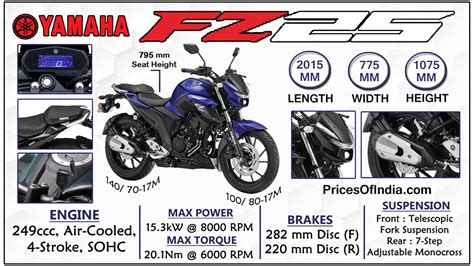 Yamaha Fz Bike Specification And Mileage