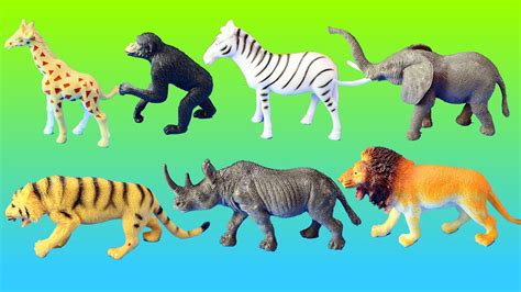 Toy Wild Zoo Animals Collection Set Lion Tiger Elephant