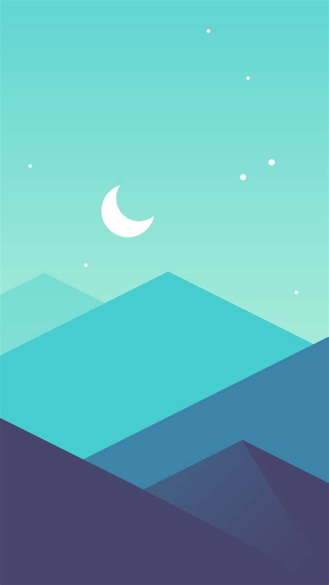 Phone Mountain Simple Blue Wallpapers Wallpaper Cave