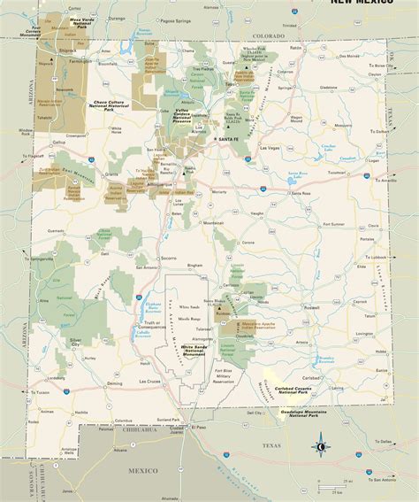 New Mexico State Parks Map Map Of The Usa With State Names