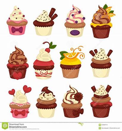 Bakery Cakes Template Vector Cupcakes Pastry Templates
