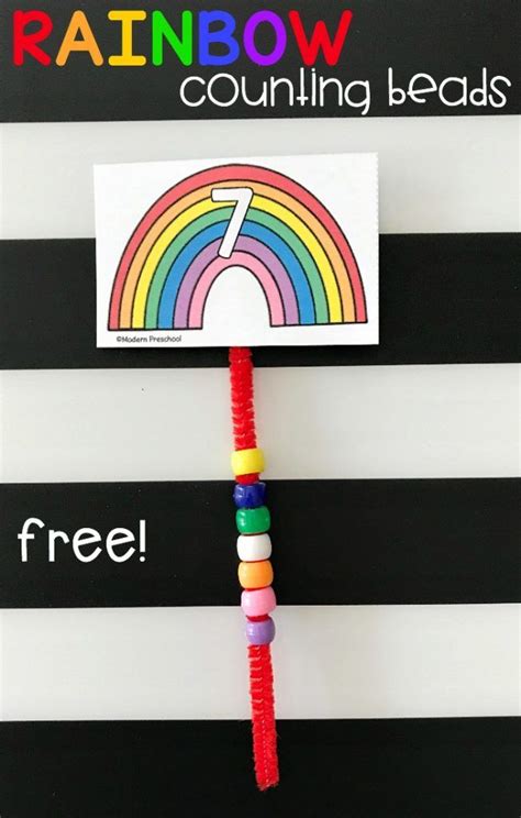 Free Printable Rainbow Counting Beads Busy Bag Math Activity For