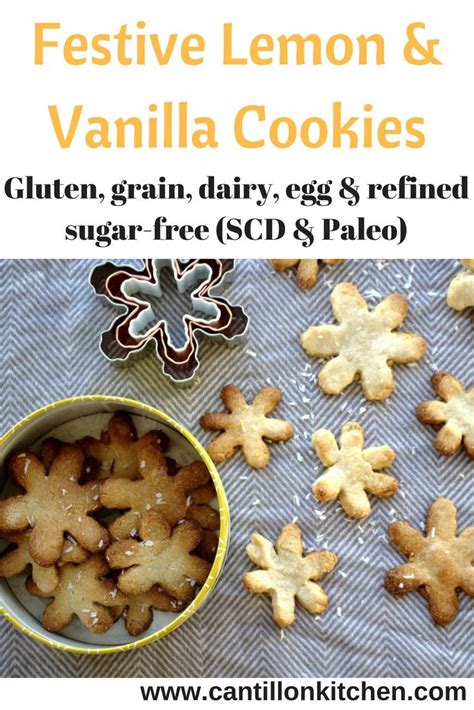 Recipe includes 4 tasty twists: Festive Lemon & Vanilla Cookies | Recipe | Vanilla cookies, Specific carbohydrate diet, Sugar ...