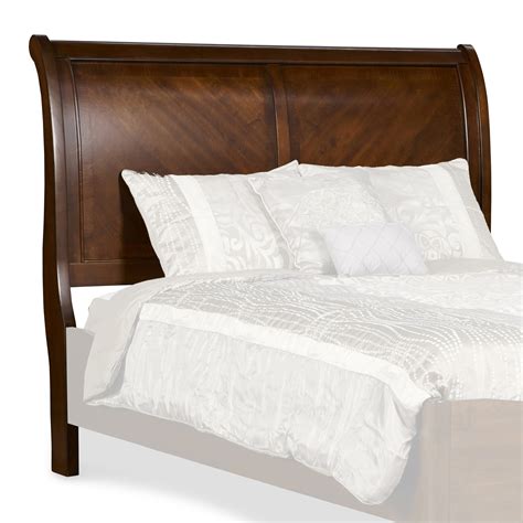 Eastern King Size Wooden Sleigh Headboard With Curved Back Brown