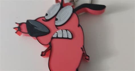 Courage The Cowardly Dog Keychain By Marcozoff Download Free Stl