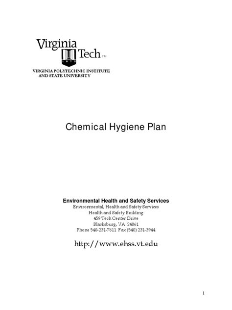 Pdf Chemical Hygiene Plan Dokumen Tips