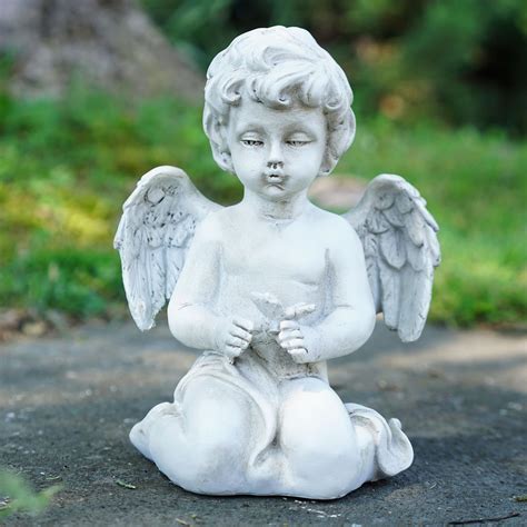 Northlight In Sitting Cherub Angel Decorative Outdoor Garden Statue Ebay