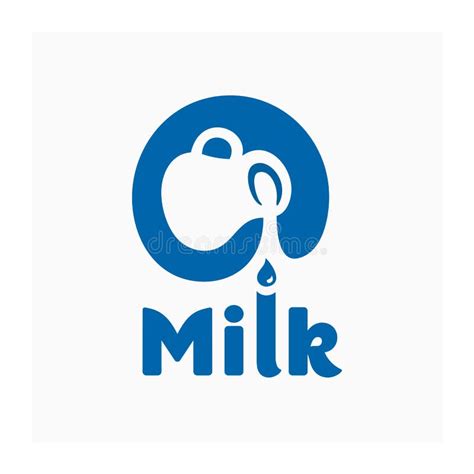 Dairy Company Logo With Full Jug Of Milk Milk Jug Label Stock