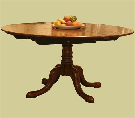 Circular Extending Dining Table English Oak With Pedestal Base