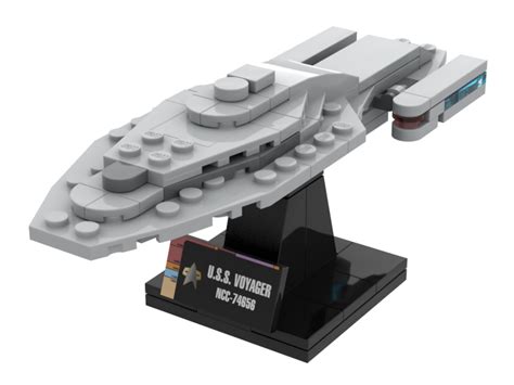 Uss Voyager Lego Star Trek Model Ship Intrepid Janeway