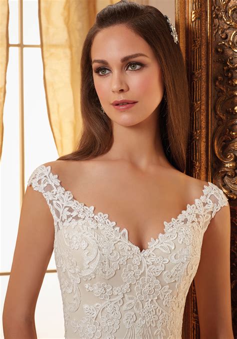 Elegantly Embroidered Lace On Tulle Wedding Dress Morilee Classic