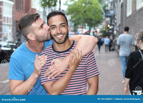 Cute Gay Couple In The City Stock Image Image Of Coming Homosexuals