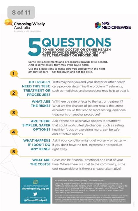 QUESTIONS TO ASK YOUR DOCTOR BEFORE YOU GET ANY TEST TREATMENT OR PROCEDURE Karalta