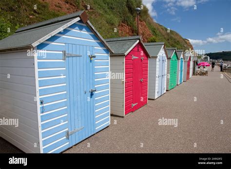 Promenade And Beach Huts Seaton Devon England Uk Stock Photo Alamy
