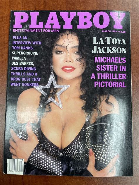 Playboy Magazine March Latoya Jackson Thriller Pictorial Values