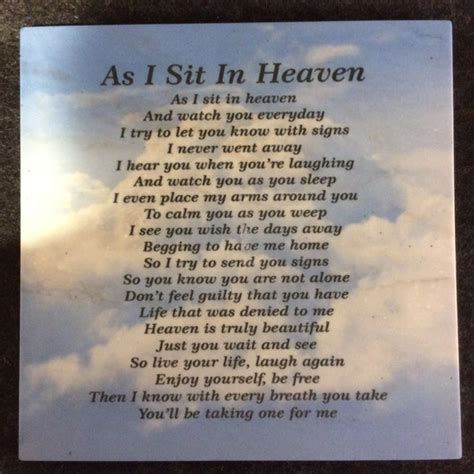 As I Sit In Heaven 8x8 Corian Home Decor Etsy