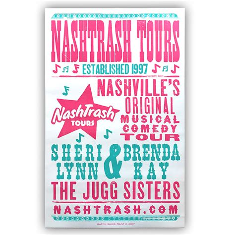 Hatch Show Print Poster — Nashtrash Tours