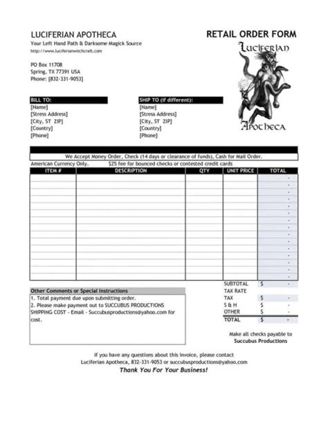 Retail Invoice Templates Word Excel Samples