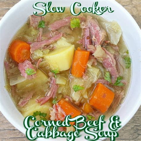 Drain and place in a large bowl with the diced corned beef and chopped cabbage; Slow Cooker Corned Beef and Cabbage Soup (Whole30/Paleo ...