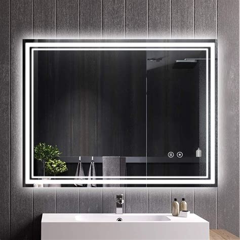 Meilisun Bathroom Mirrors 600 X 800mm Illuminated Led Backlit Frameless Bathroom Mirror Light