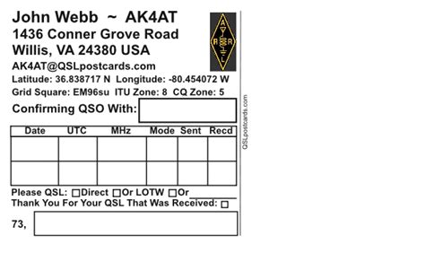 Qsl Postcards Qsl Card Printing Affordable Glossy Photo Cards For Amateur Radio Operators