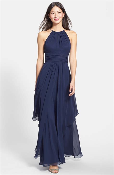 Eliza J Chiffon Halter Gown Nordstrom Halter Dress Formal Maxi Dress