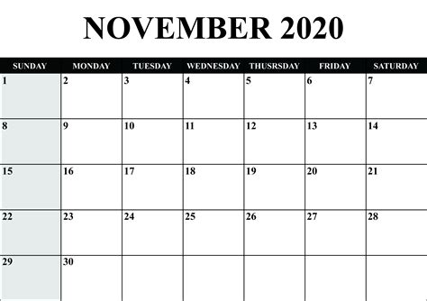 Get 2020 Printable Calendar With Space To Write Calendar