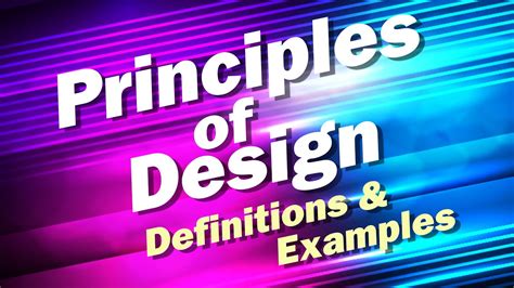 Principles Of Design Definitions And Examples Youtube
