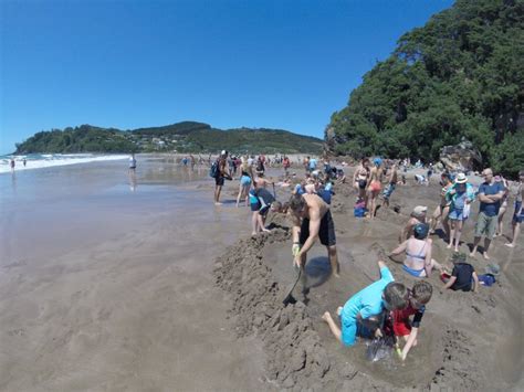 Relaxing At Hot Water Beach On The Coromandel Peninsula Go Live Young