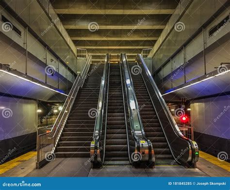 Escalators And Stairs Baltimore Metro Subway Editorial Image Image