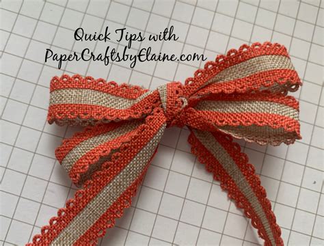 How To Tie A Double Bow Paper Crafts By Elaine