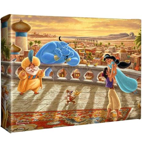 Sold Price Thomas Kinkade Walt Disney Aladdin Canvas Art Coa June 6 0121 1200 Pm Edt