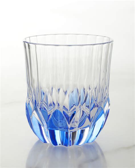 Neiman Marcus Impero Blue Double Old Fashioned Glasses Set Of 4 Horchow