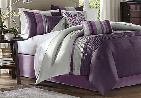Comforter sets king buying comforter sets in king sizes may just be the easiest way to makeover a master suite. Brenna Purple 7 Pc King Comforter Set