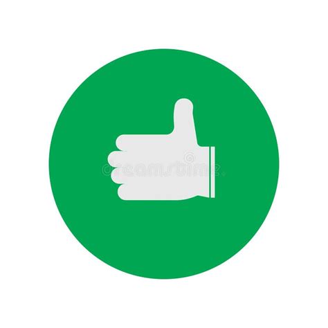 Thumbs Up Icon In Vector Shape Stock Vector Illustration Of Excellent