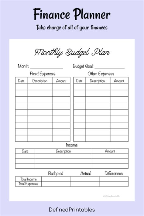 Budget Planner Printable Etsy Budget Planner Printable Budget