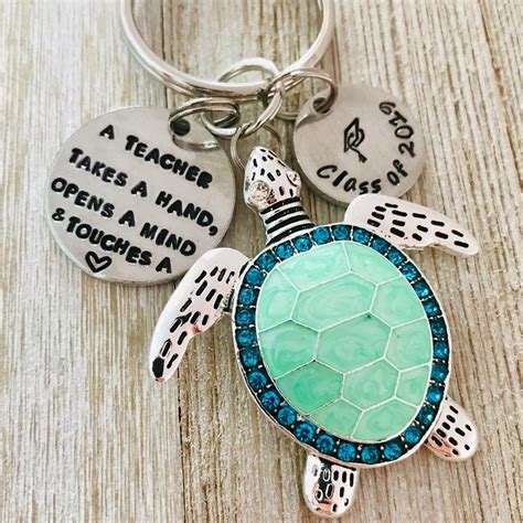 Teacher Gift With A Blue Sea Turtle And Personalized Disc Available At
