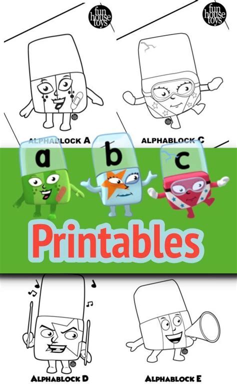 Alpha Blocks Coloring Pages