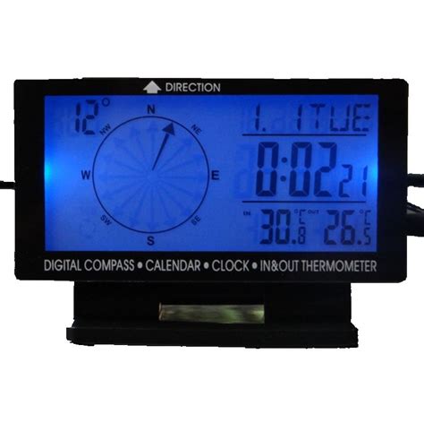 Top 10 best indoor outdoor thermometers | 2021 reviewed. Digital Car Inside/Outside Thermometer 5in1 Blue Backlit ...