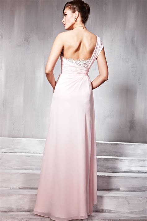 Single Strap Pink Bridesmaid Dress With Draping 56682 Elliot Claire