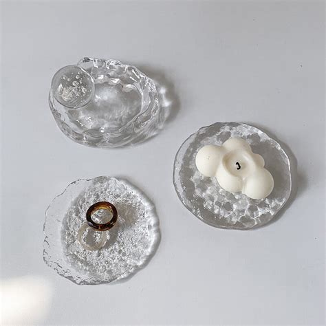 الجليد الزجاج قاعدة لأكواب الشاي اليابانية كريستال زجاج بساط عازل الجدول حصيرة يمكن أيضا أن
