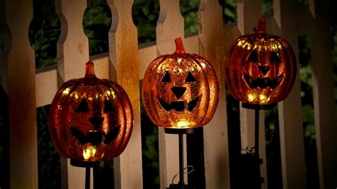 Diy marquee light letter pumpkins. Lighted Pumpkin Yard Stakes Outdoor Halloween Decoration ...